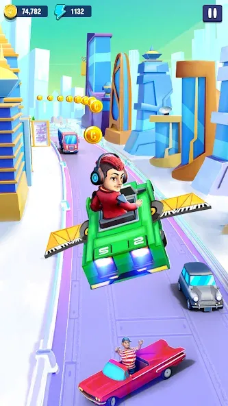 Mini Car Runner - Racing Games [MOD: безлимитные деньги и топливо] Screenshot 3