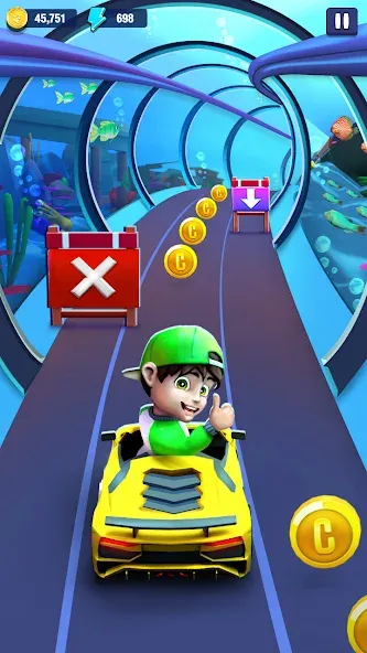 Mini Car Runner - Racing Games [MOD: безлимитные деньги и топливо] Screenshot 4