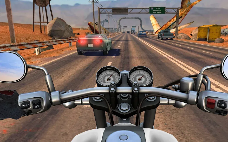 Moto Rider GO: Highway Traffic [MOD: безлимитные деньги и топливо] Screenshot 1