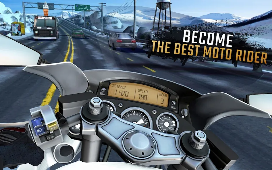 Moto Rider GO: Highway Traffic [MOD: безлимитные деньги и топливо] Screenshot 5