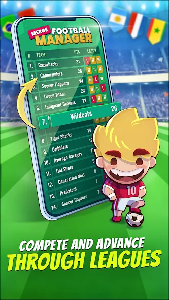 Merge Football Manager: Soccer [MOD: безлимитные деньги и усиленная команда] Screenshot 3