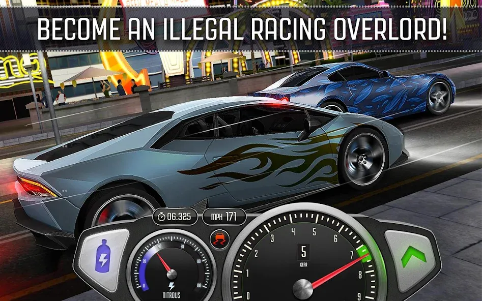 TopSpeed: Drag &amp; Fast Racing [MOD: безлимитные деньги и топливо] Screenshot 4