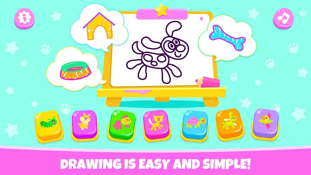 Drawing for kids! Toddler draw [MOD: все рисунки и цвета открыты] Screenshot 1