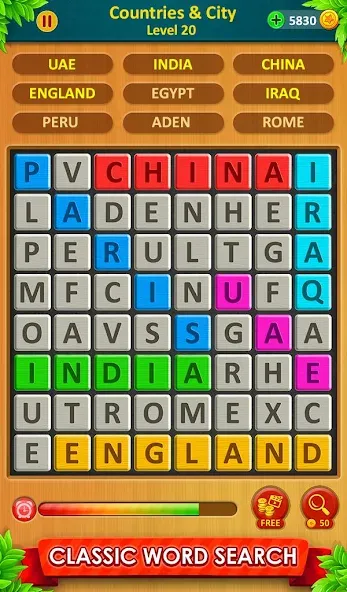 Word Game 2024 - Word Connect [MOD: безлимитные подсказки и монеты] Screenshot 2