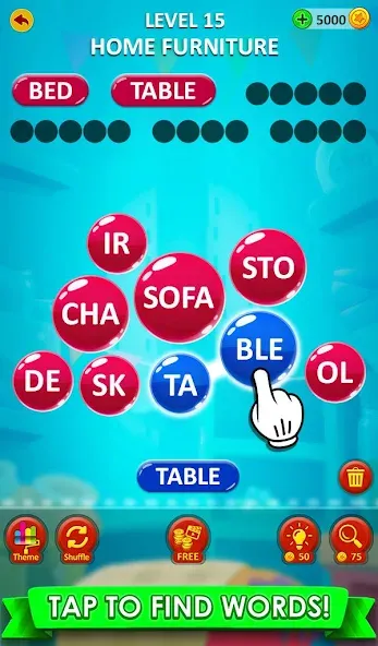 Word Game 2024 - Word Connect [MOD: безлимитные подсказки и монеты] Screenshot 4