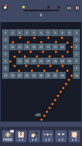Bricks and Balls-Brick Crusher [MOD: безлимитные жизни и усиленные шарики] Screenshot 1