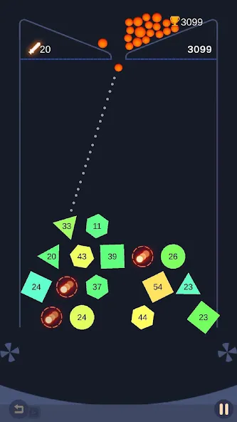 Bricks and Balls-Brick Crusher [MOD: безлимитные жизни и усиленные шарики] Screenshot 4