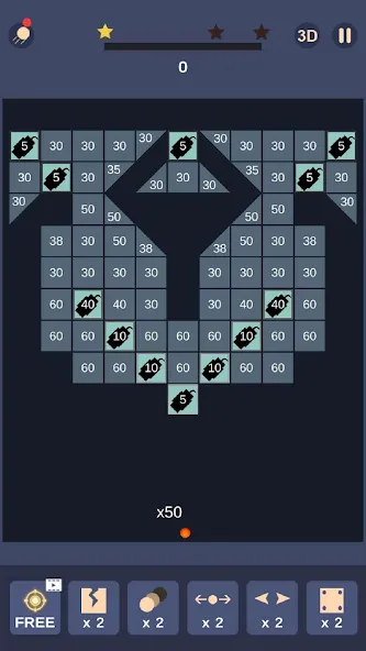 Bricks and Balls-Brick Crusher [MOD: безлимитные жизни и усиленные шарики] Screenshot 5