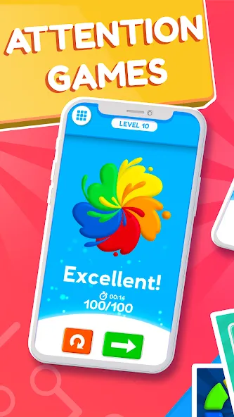 Train your Brain - Attention [MOD: безлимитные подсказки и открыты все уровни] Screenshot 1