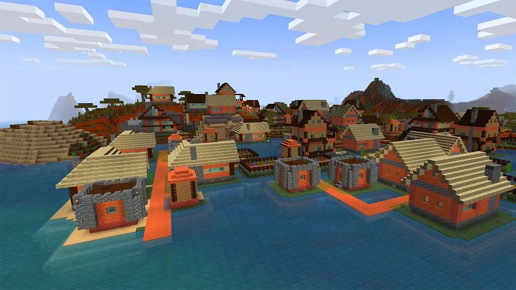 Mini Block Craft Realm Craft [MOD: бесконечные ресурсы и все постройки] Screenshot 2