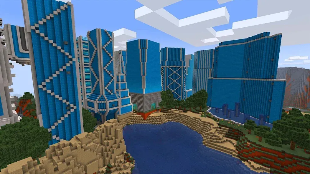 Mini Block Craft Realm Craft [MOD: бесконечные ресурсы и все постройки] Screenshot 3