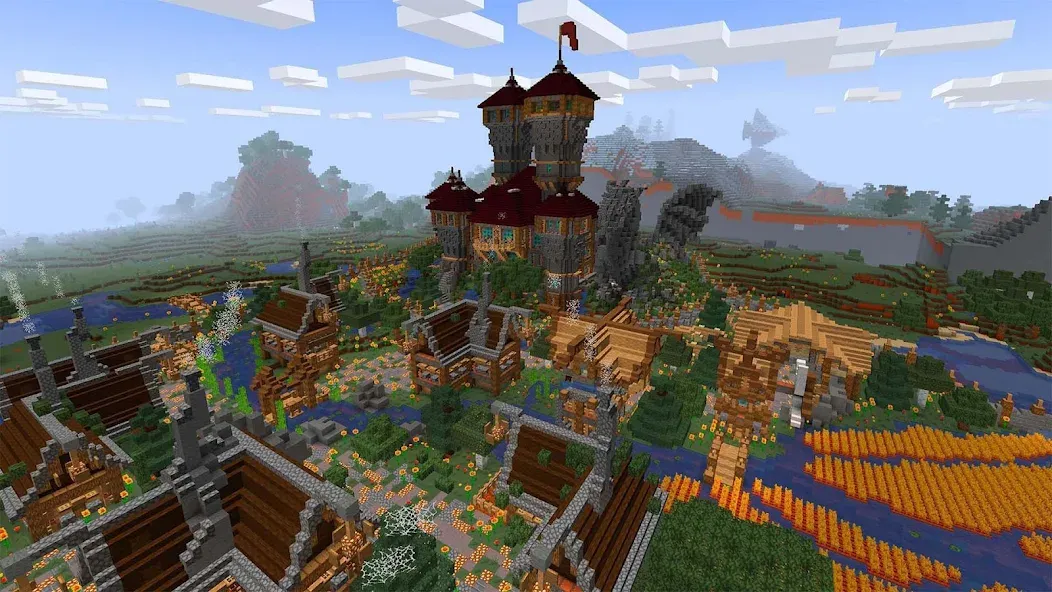 Mini Block Craft Realm Craft [MOD: бесконечные ресурсы и все постройки] Screenshot 5