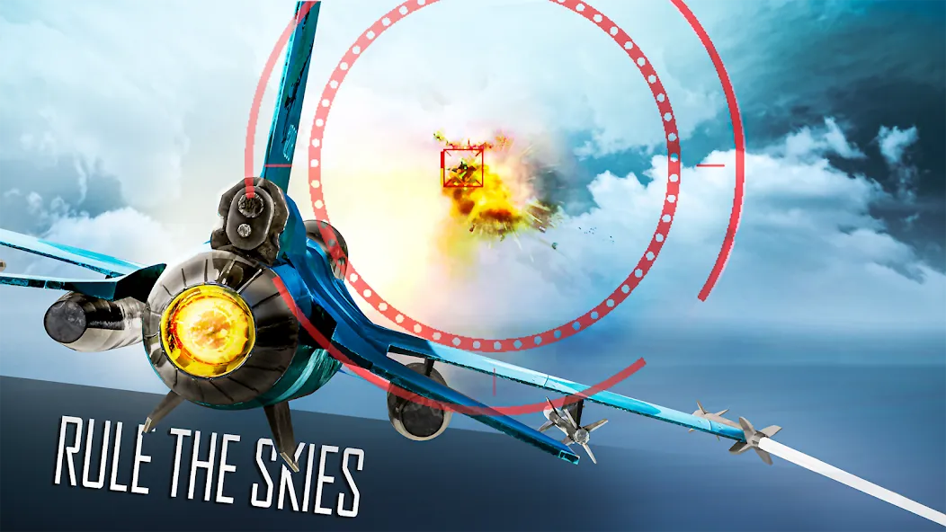 Jet Fighter: Sky Combat 3D [MOD: безлимитные деньги и патроны] Screenshot 2