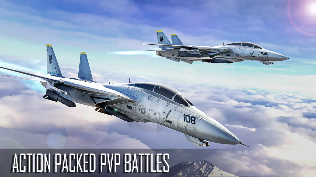 Jet Fighter: Sky Combat 3D [MOD: безлимитные деньги и патроны] Screenshot 5