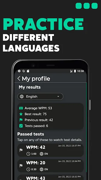 TypeGo – speed up your typing! [MOD: быстрая прокачка навыков печати] Screenshot 3