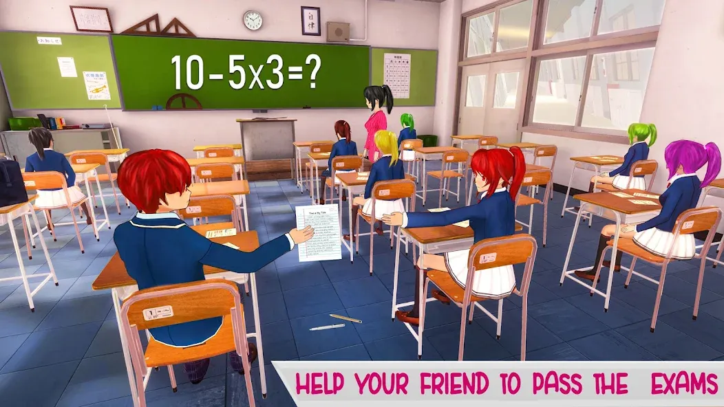Anime High School Life [MOD: много денег и ресурсов] Screenshot 2