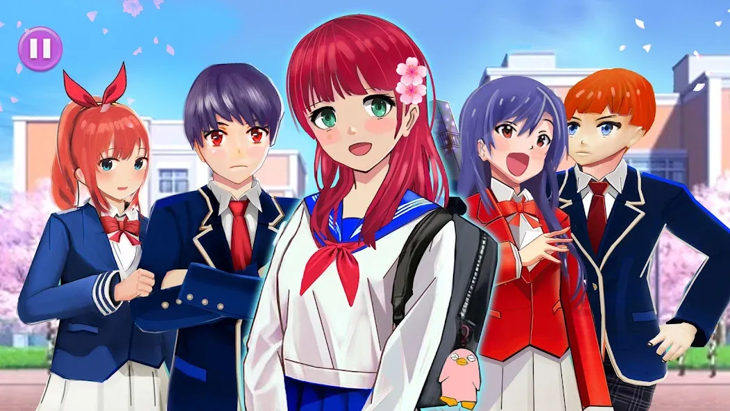 Anime High School Life [MOD: много денег и ресурсов] Screenshot 4