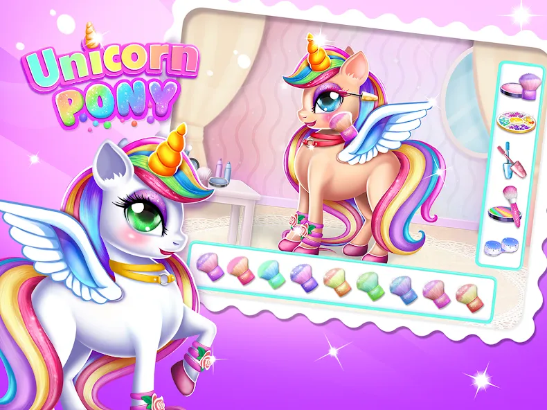 Unicorn Dress up Girls Game [MOD: безлимитные монеты и наряды] Screenshot 1