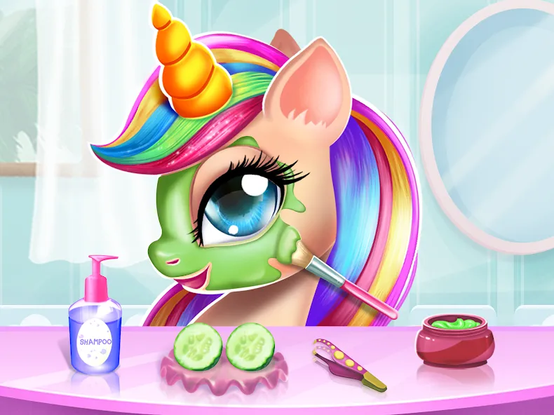 Unicorn Dress up Girls Game [MOD: безлимитные монеты и наряды] Screenshot 3