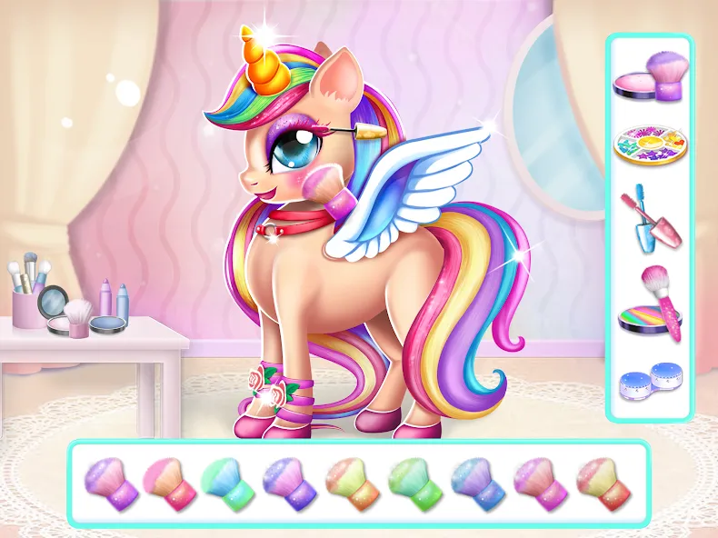 Unicorn Dress up Girls Game [MOD: безлимитные монеты и наряды] Screenshot 4