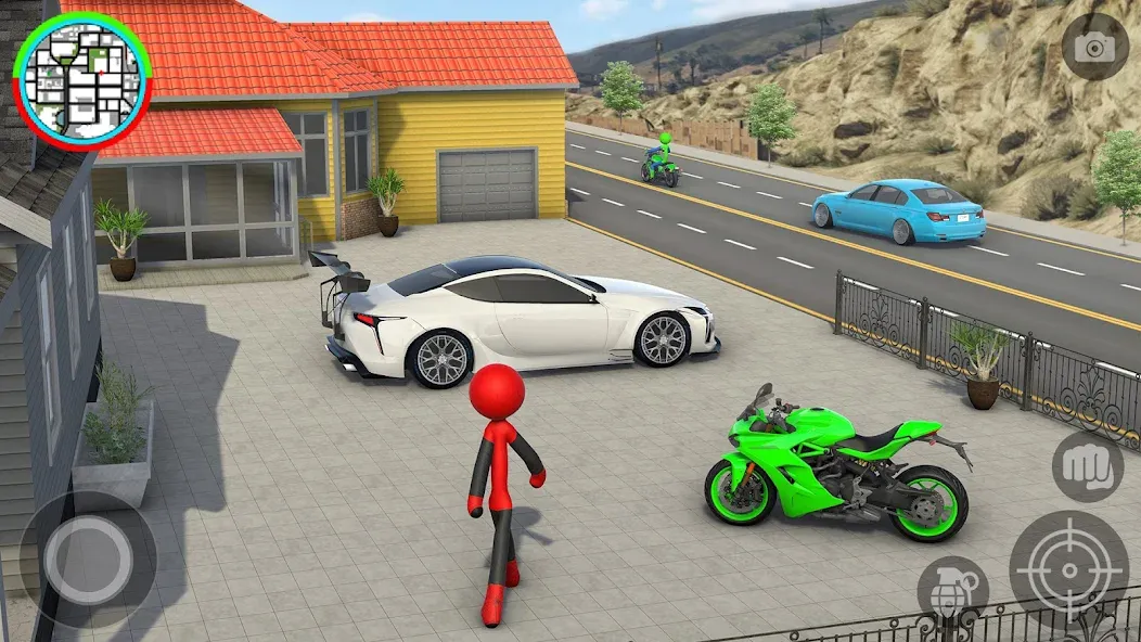 StickMan Rope Hero Spider Game [MOD: безлимитные деньги и суперспособности] Screenshot 1