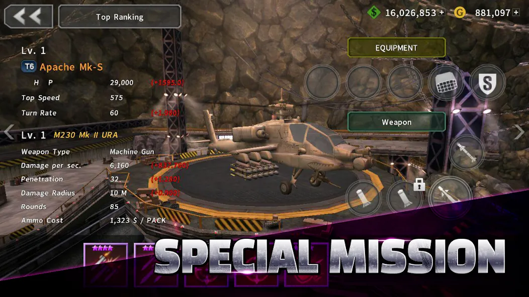 GUNSHIP BATTLE: Helicopter 3D [MOD: безлимитные деньги и топливо] Screenshot 3