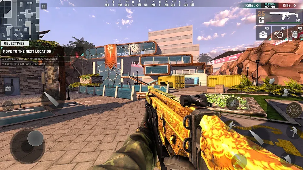 BattleZone: PvP FPS Shooter [MOD: безлимитные патроны и здоровье] Screenshot 2