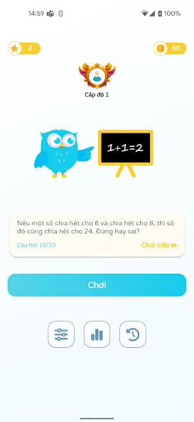 Chọn Đúng Sai [MOD: mở khóa tất cả câu hỏi] Screenshot 1