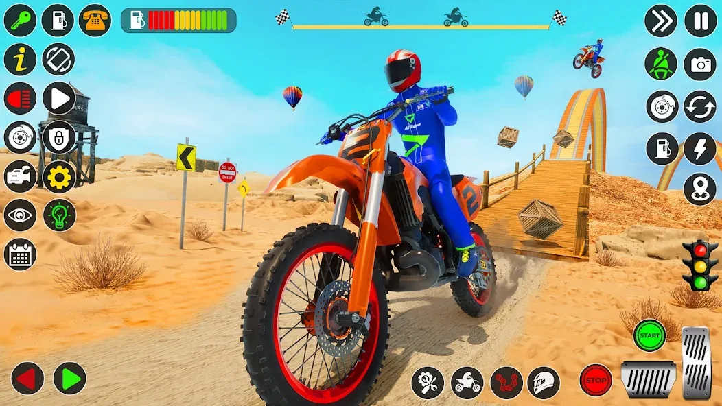 Bike Stunt Games Stunt Bike 3D [MOD: безлимитные деньги и все байки] Screenshot 2