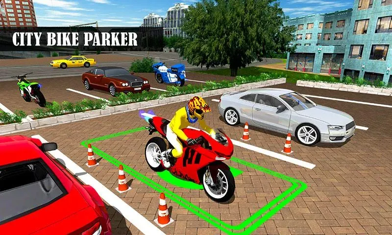 Bike Parking Moto Driving Game [MOD: безлимитные деньги и все мотоциклы] Screenshot 1