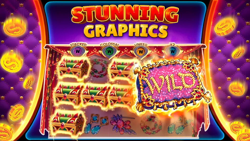Slots UP - online casino game [MOD: безлимитные монеты и бонусы] Screenshot 3