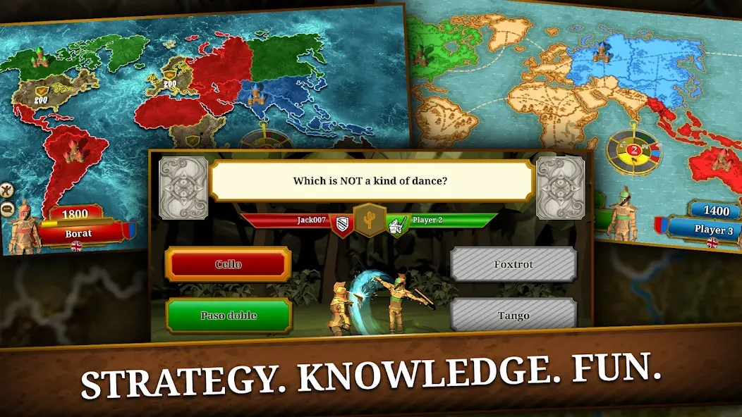Triviador [MOD: безлимитные подсказки и открыты все вопросы] Screenshot 1