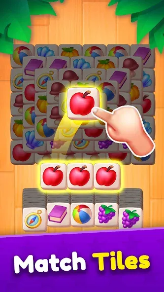 Tile Match [MOD: безлимитные подсказки и отмены ходов] Screenshot 1