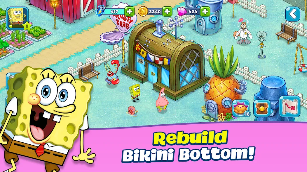 SpongeBob Adventures: In A Jam [MOD: безлимитные деньги и ресурсы] Screenshot 1