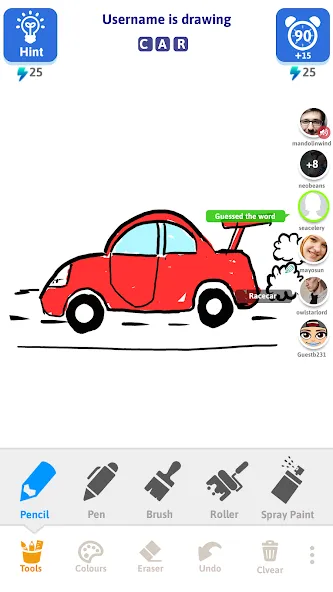 Draw N Guess Multiplayer [MOD: много игроков и безлимитные подсказки] Screenshot 2