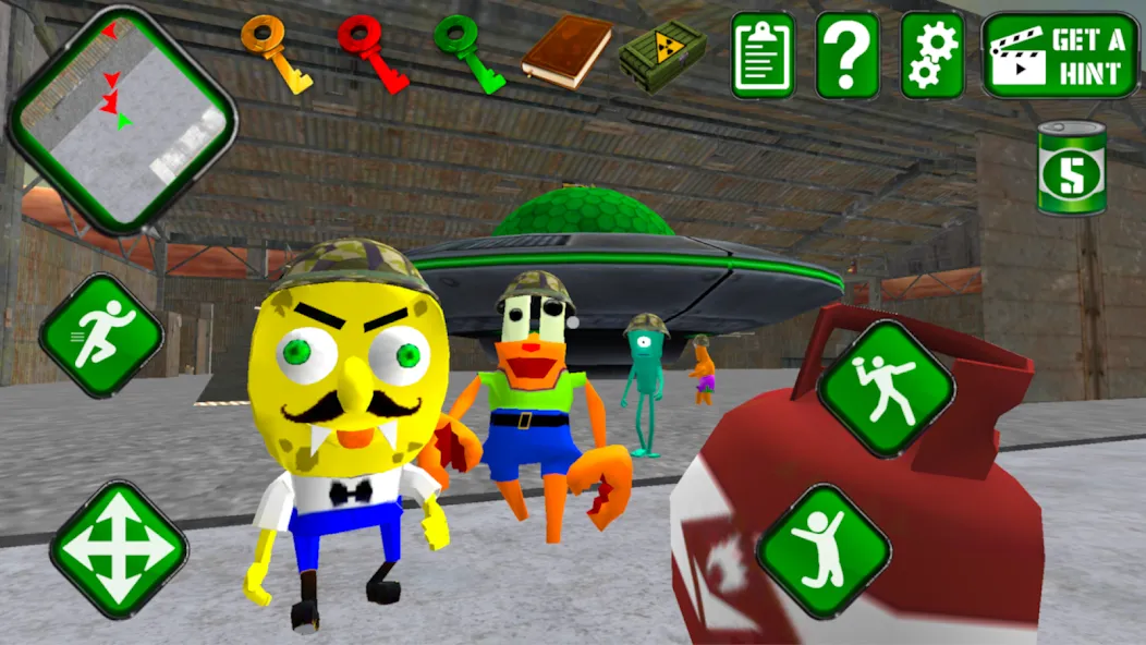 Sponge Area 51. Neighbor Alien [MOD: безлимитные патроны и ускоренный бег] Screenshot 3