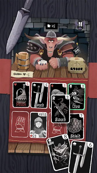 Card Crawl [MOD: безлимитные монеты и все карты открыты] Screenshot 1