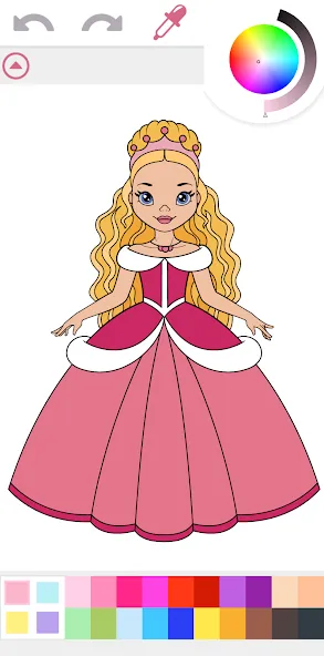 Princess Coloring Book Game [MOD: все раскраски открыты бесплатно] Screenshot 1
