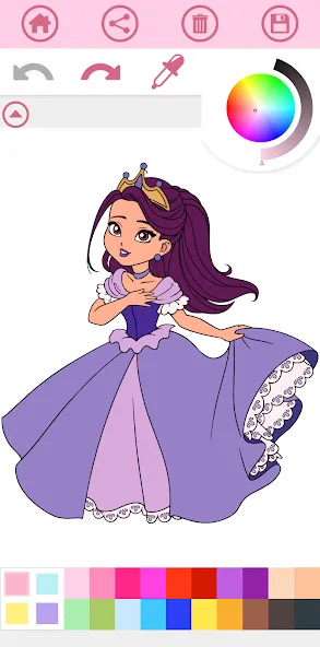 Princess Coloring Book Game [MOD: все раскраски открыты бесплатно] Screenshot 3