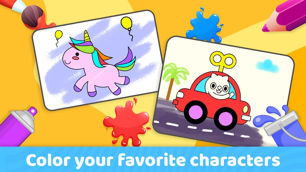 Toddler Coloring Book For Kids [MOD: все раскраски разблокированы] Screenshot 2