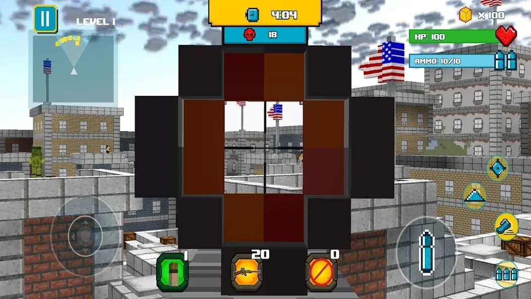 American Block Sniper Survival [MOD: безлимитные патроны и здоровье] Screenshot 4