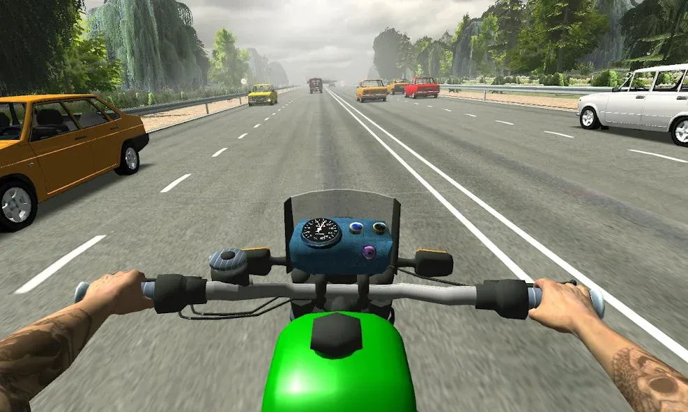 Russian Moto Traffic Rider 3D [MOD: безлимитные деньги и все мотоциклы открыты] Screenshot 3