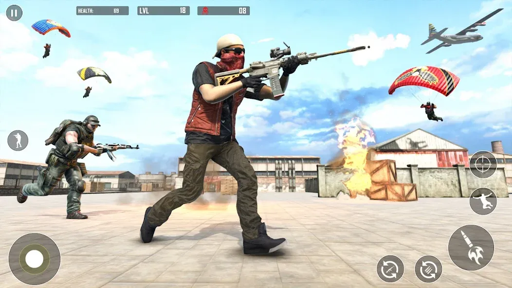Battlegrounds Fire Squad War [MOD: безлимитные деньги и оружие] Screenshot 3