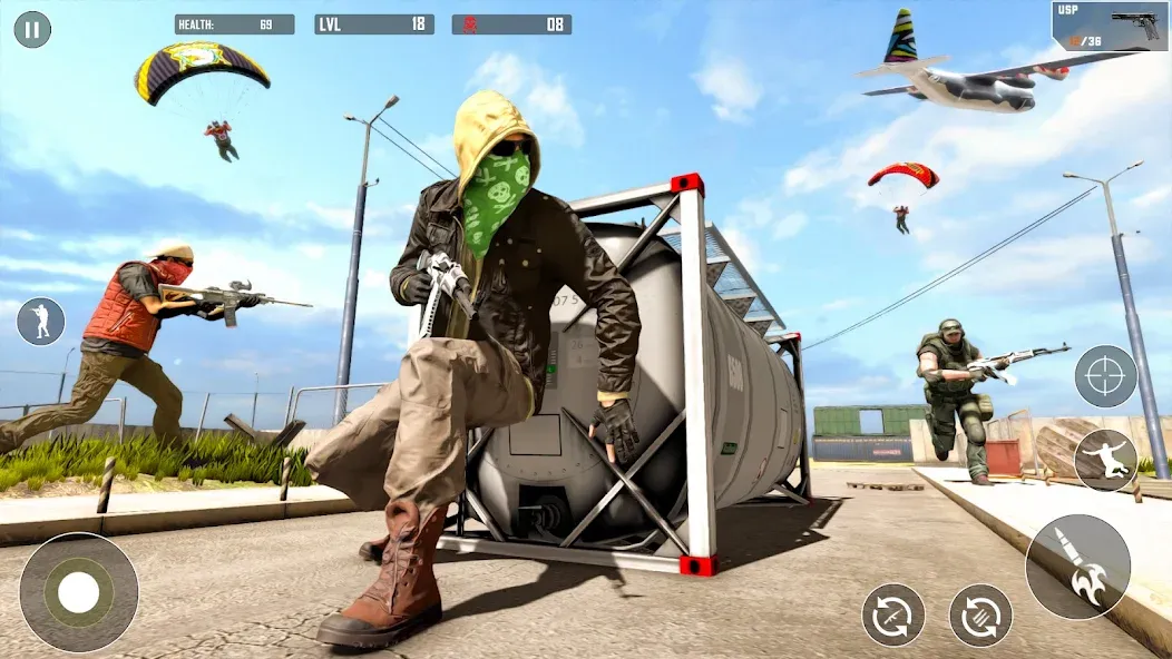 Battlegrounds Fire Squad War [MOD: безлимитные деньги и оружие] Screenshot 5