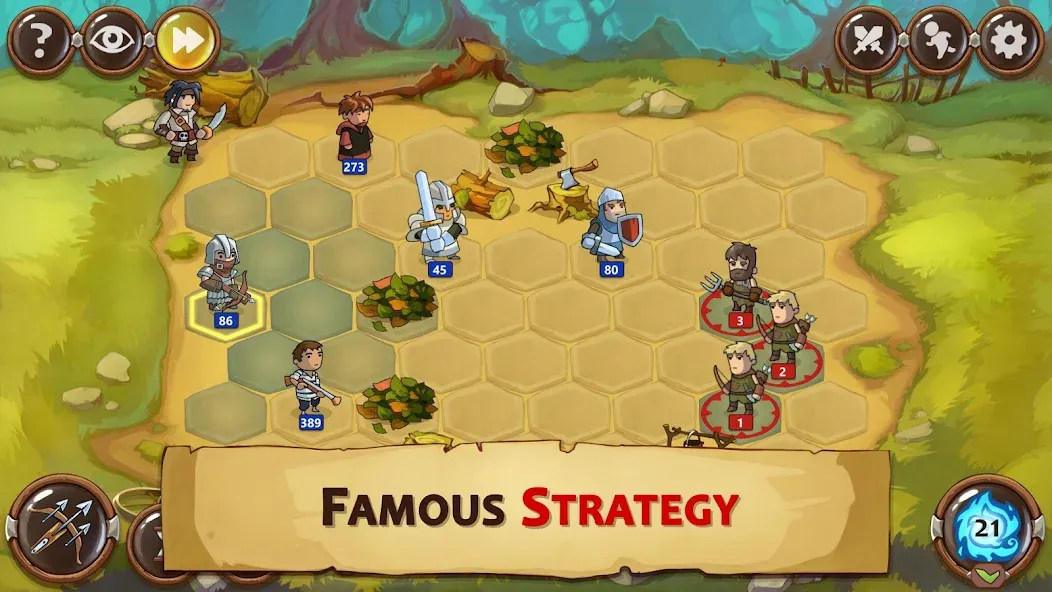 Braveland Heroes [MOD: безлимитные ресурсы и мощные герои] Screenshot 1