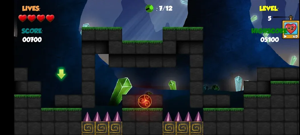 Red Bounce Ball 1 [MOD: все уровни без рекламы] Screenshot 5