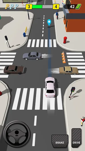 Pick Me Up 3D: Taxi Game [MOD: безлимитные деньги и топливо] Screenshot 1