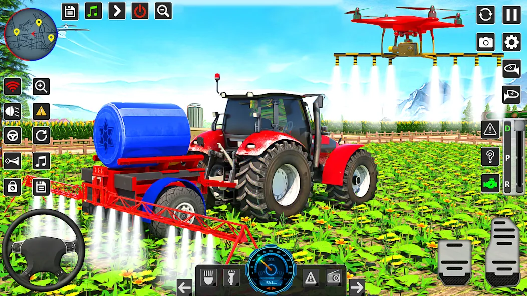 Real Tractor Driving Games [MOD: безлимитное топливо и открыты все тракторы] Screenshot 4