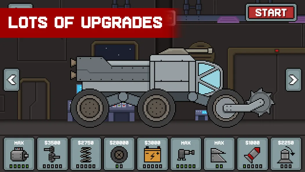 Death Rover: Space Zombie Race [MOD: безлимитные деньги и топливо] Screenshot 1