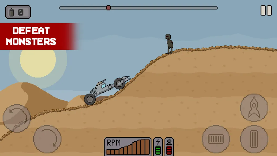 Death Rover: Space Zombie Race [MOD: безлимитные деньги и топливо] Screenshot 2